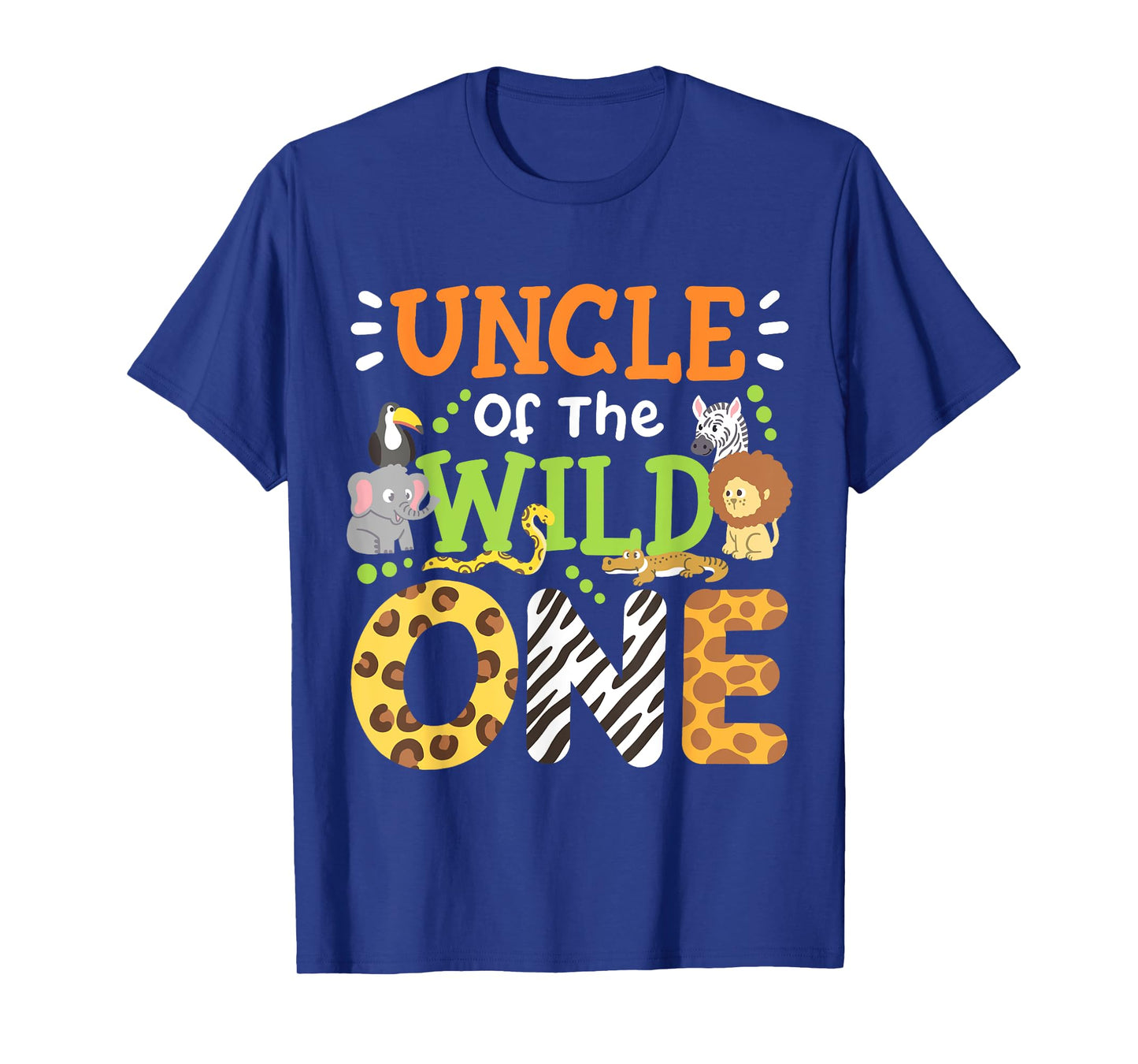 Uncle Of The Wild One Kids Boys Safari Zoo Birthday Family T-Shirt