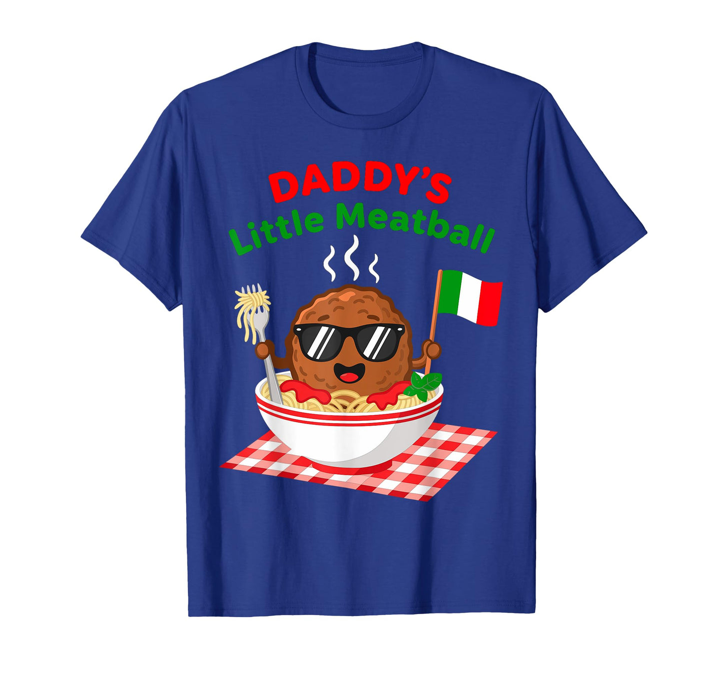 Funny Couple Daddy's Little Meatball Italian Men T-Shirt