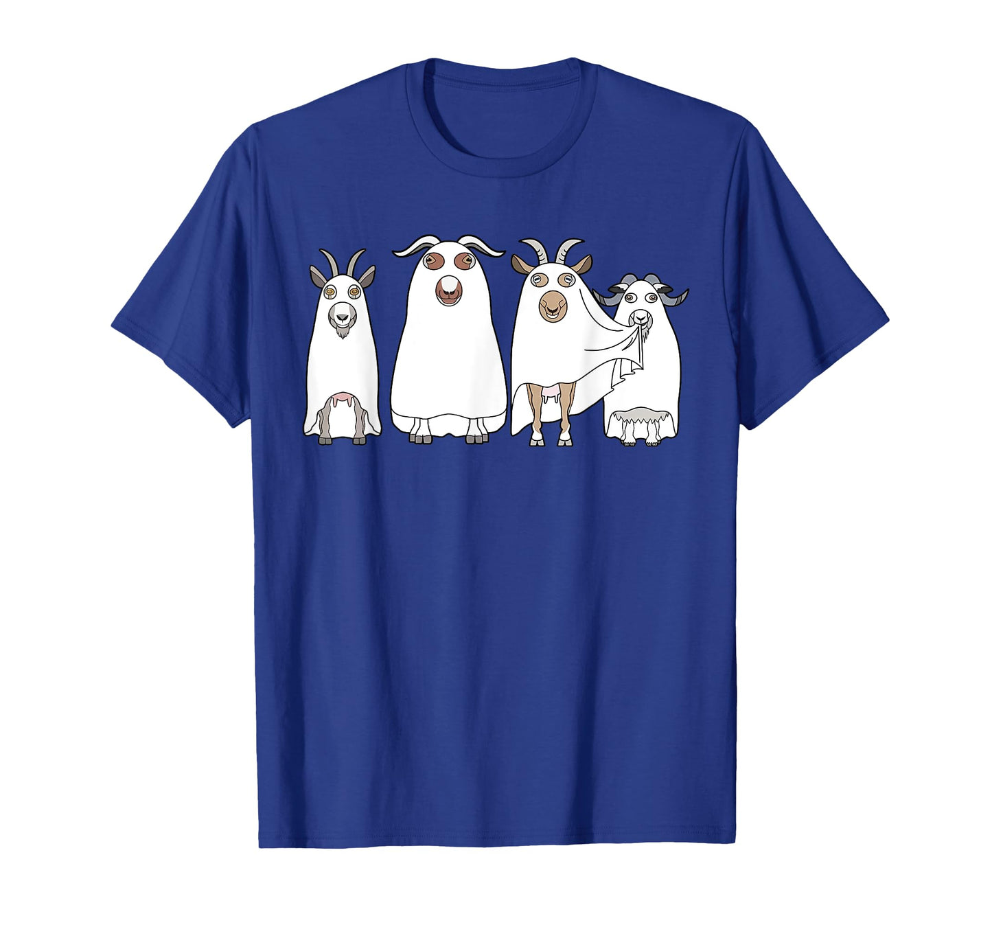 Goat Ghost Halloween Farmer Goat Lover Scary Spooky Season T-Shirt