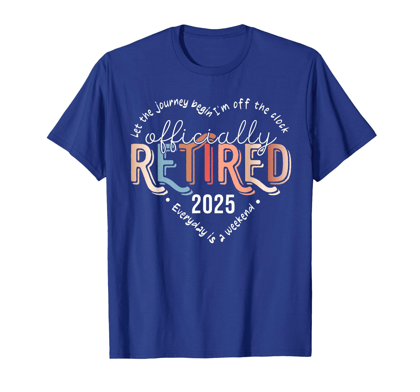 Officially Retired 2025 Heart Men Women Retirement Party T-Shirt