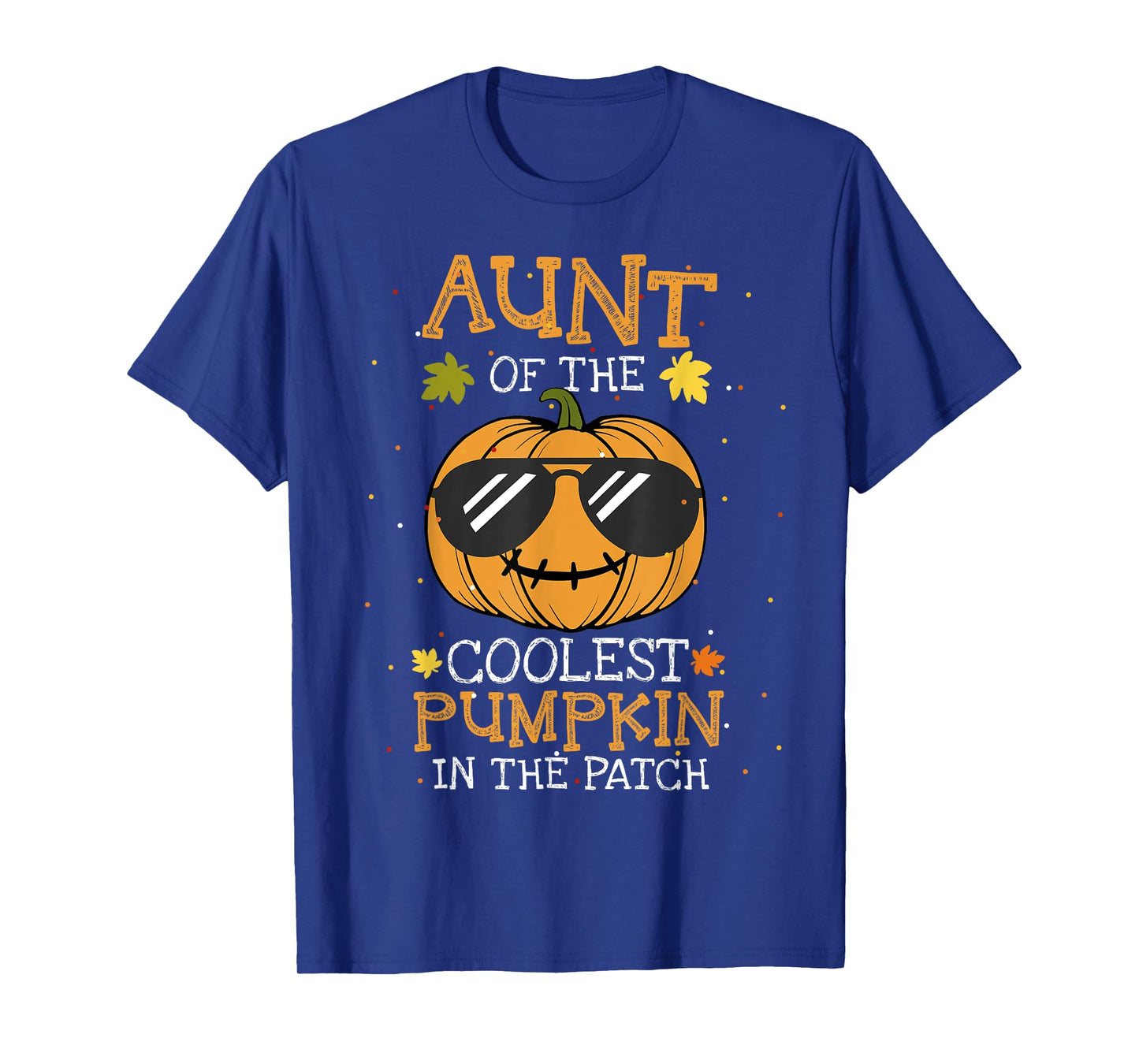 Aunt Of The Coolest Pumpkin In The Patch Halloween Womens T-Shirt