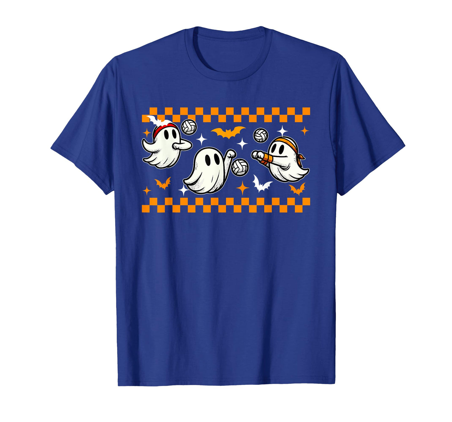 Three Cute Boos Halloween Costume Playing Volleyball Player T-Shirt