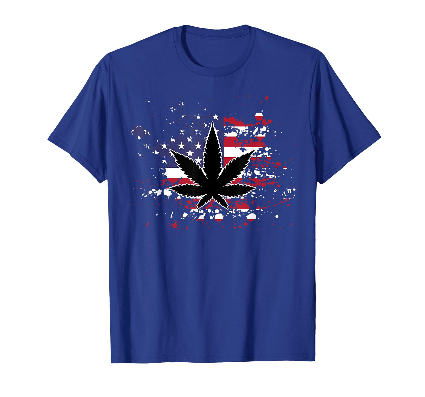 Weed American Flag 4th Of July Marjuana Patriotic Stoner T-Shirt for Women Men