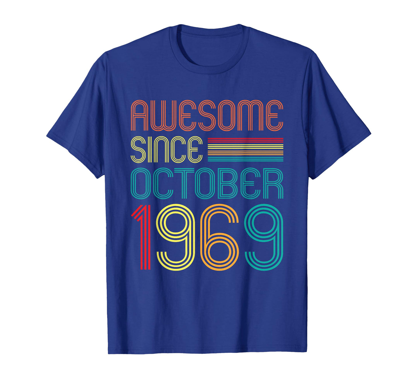 Awesome Since October 1969 Retro 55th Birthday 55 Years Old T-Shirt