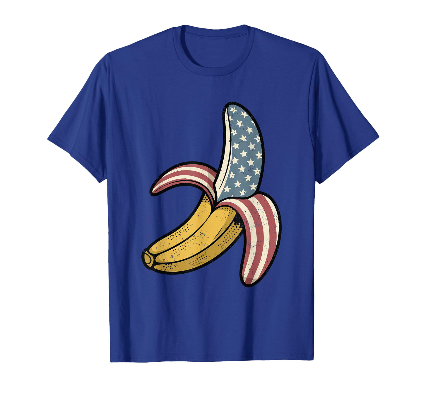 Vintage Banana American Flag Retro Graphic Art USA T-Shirt