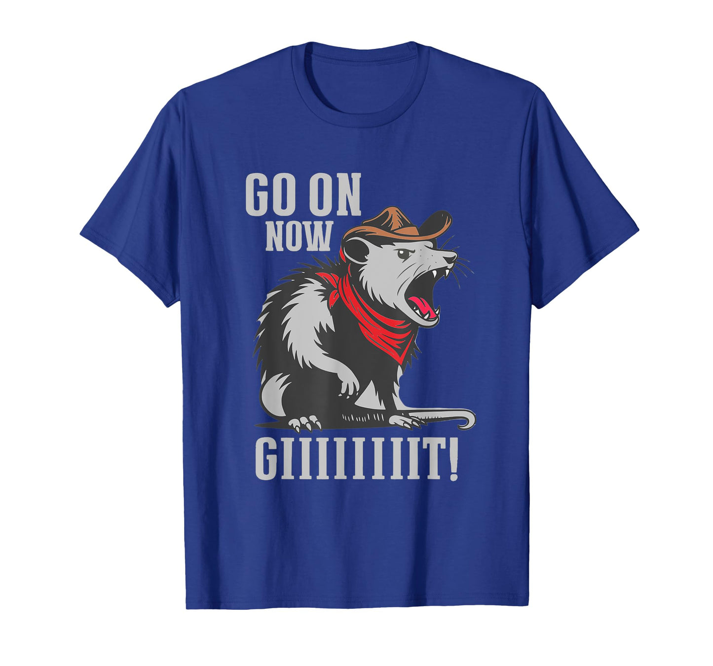 Go On Now Git Vintage Cowboy Opossum Western Funny Saying T-Shirt