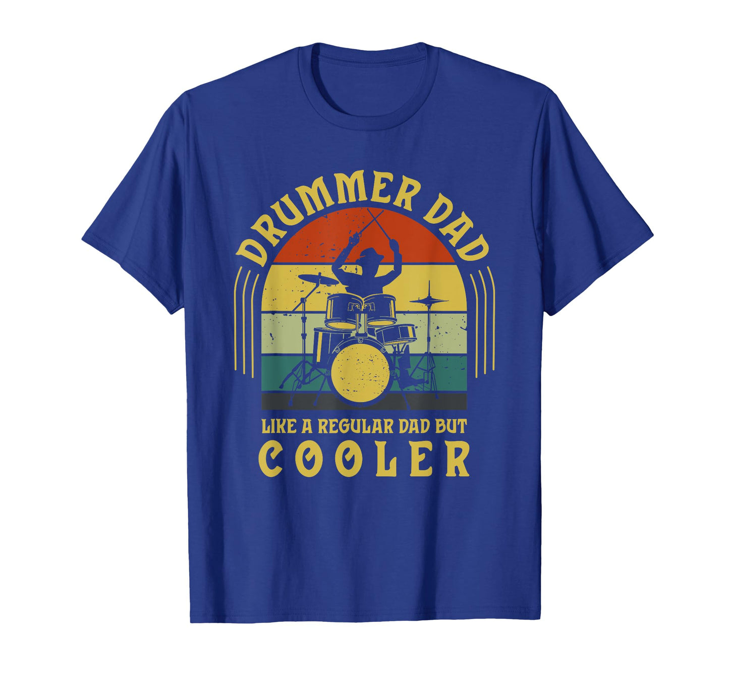 Funny Drummer Dad Art For Men Drumming Daddy Drum Players T-Shirt