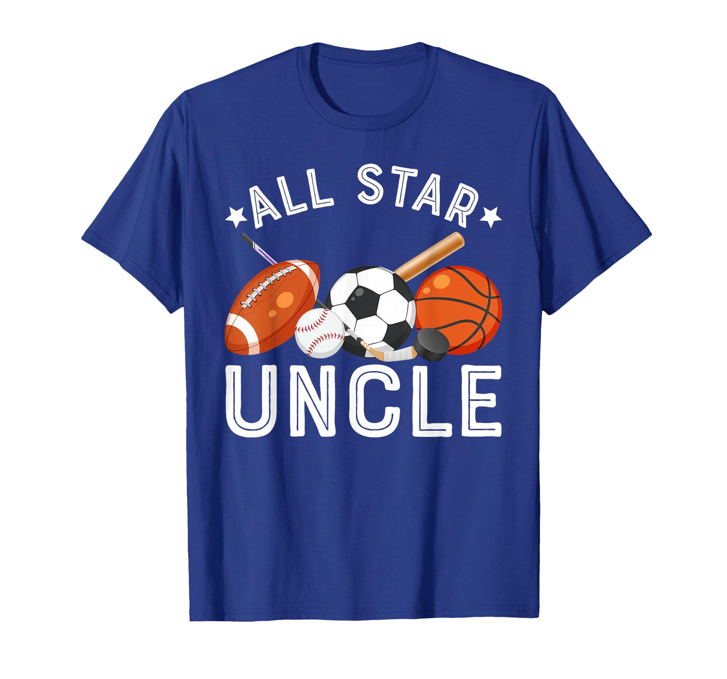All Star Uncle Of The Birthday Boy Basketball Soccer Sport T-Shirt