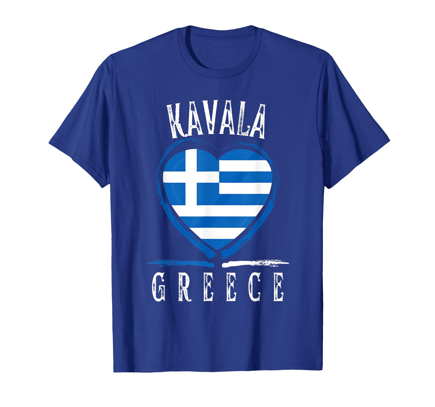 Greece Flag Heart Kavala City T-Shirt