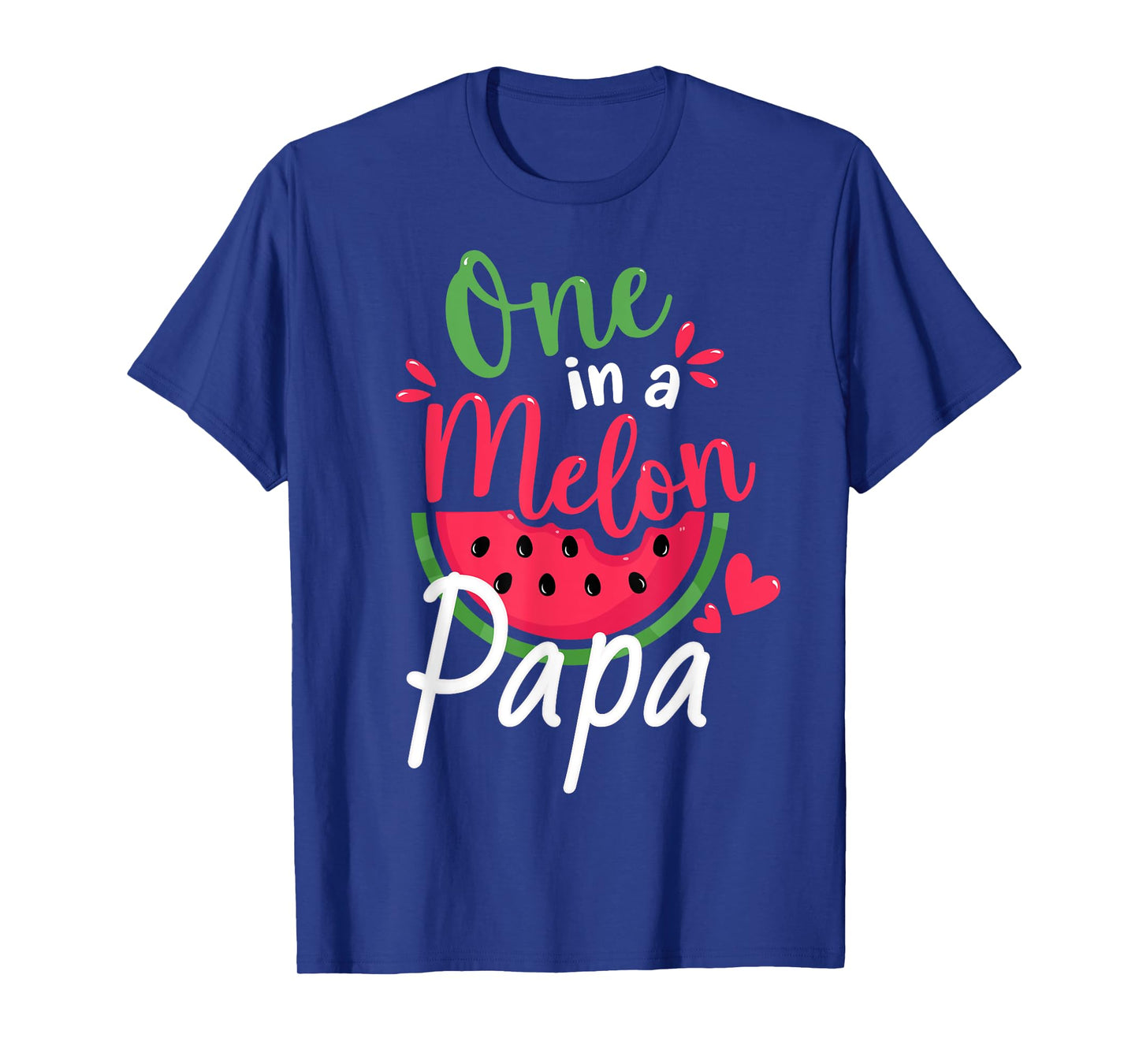 One in a Melon Papa 1st Birthday Cute Summer Family Matching T-Shirt