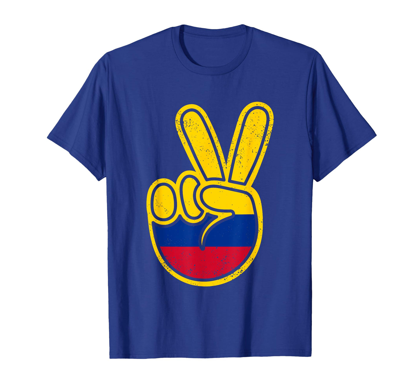 Colombia Flag Peace Sign Funny Colombian Retro Boys Toddler T-Shirt