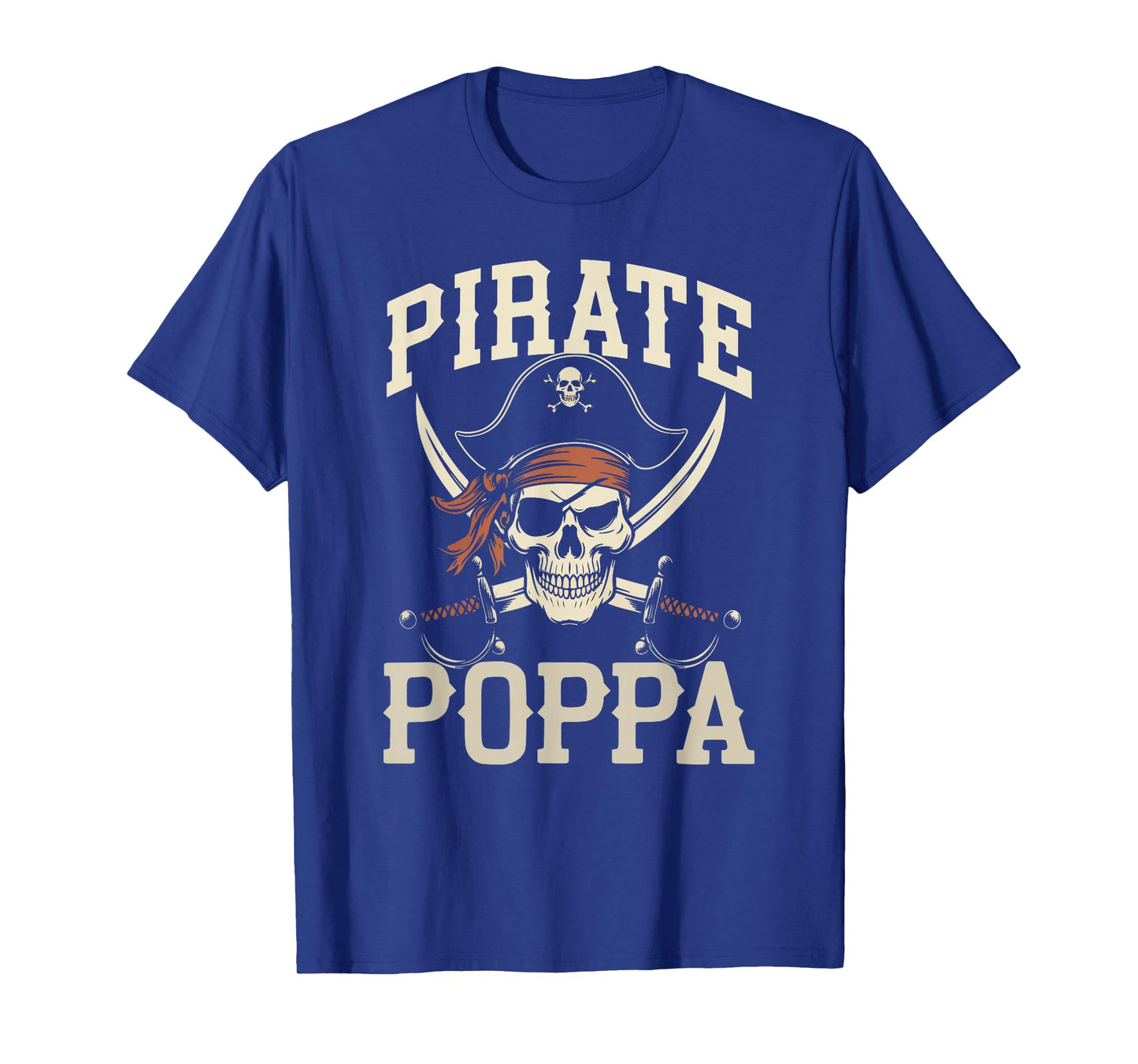 Pirate Poppa Funny Captain Matching Halloween Costume T-Shirt