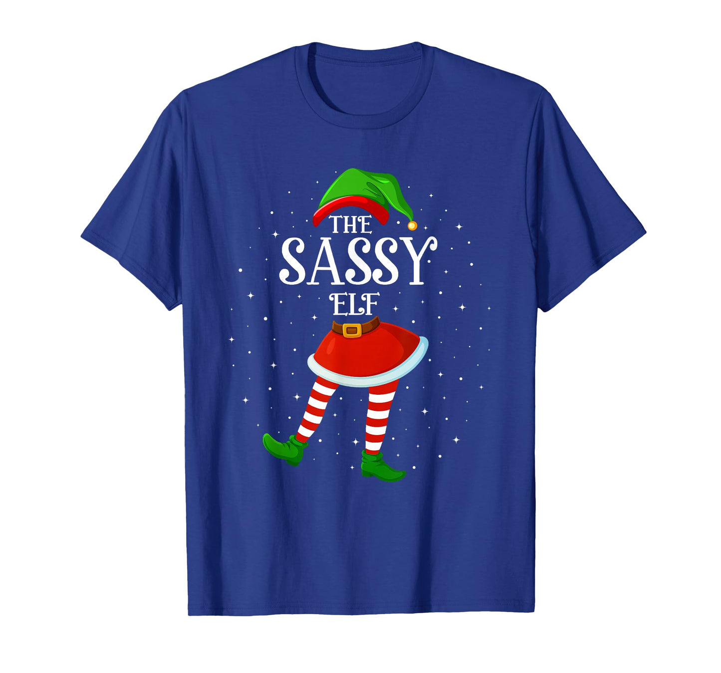 Xmas Family Matching Women Girls The Sassy Elf Christmas T-Shirt