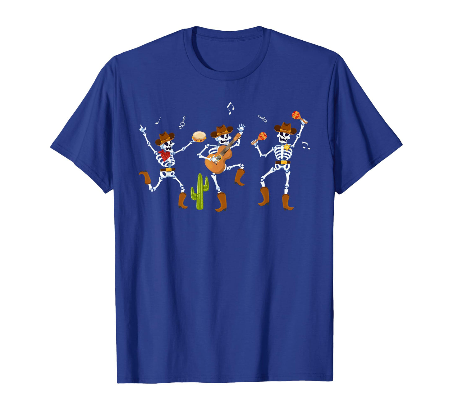 Funny Skeleton Dancing Cowboy Cowgirl Halloween T-Shirt