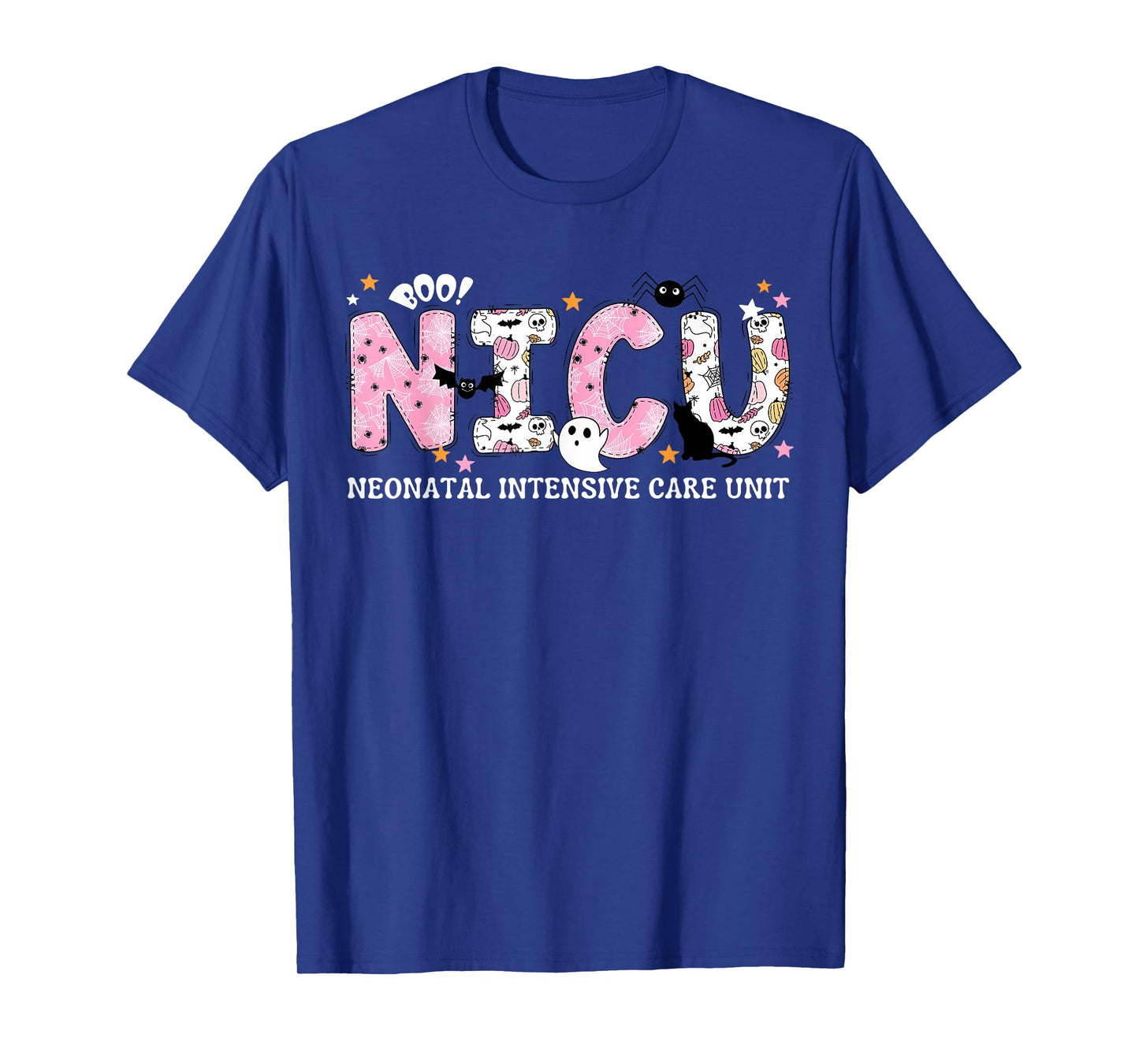 NICU Nurse Halloween Spooky Pumpkin Neonatal Intensive Care T-Shirt