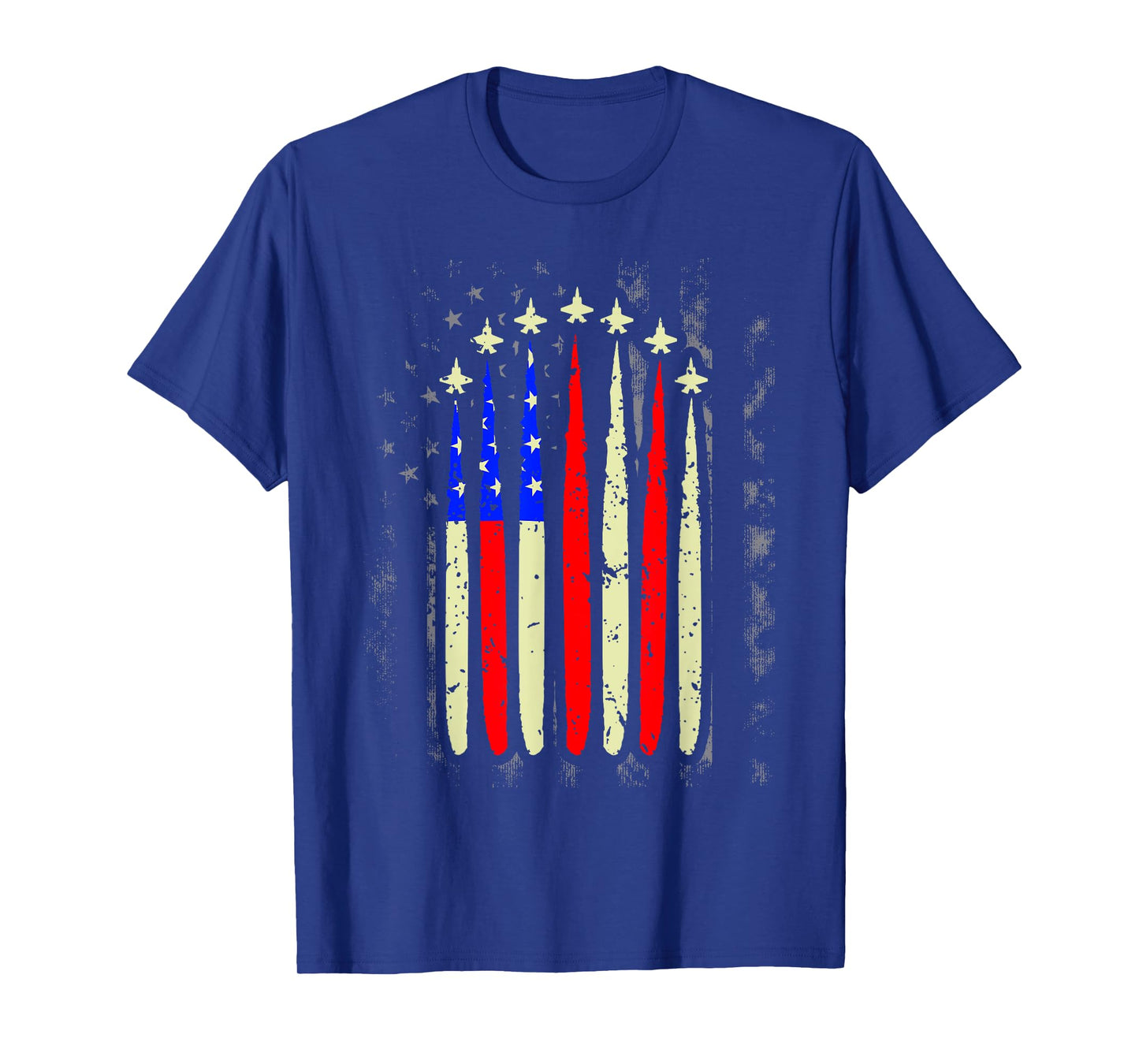 4th of July Jet Fighter American Flag Patriotic Hero Flying Women Kids Men T-Shirt