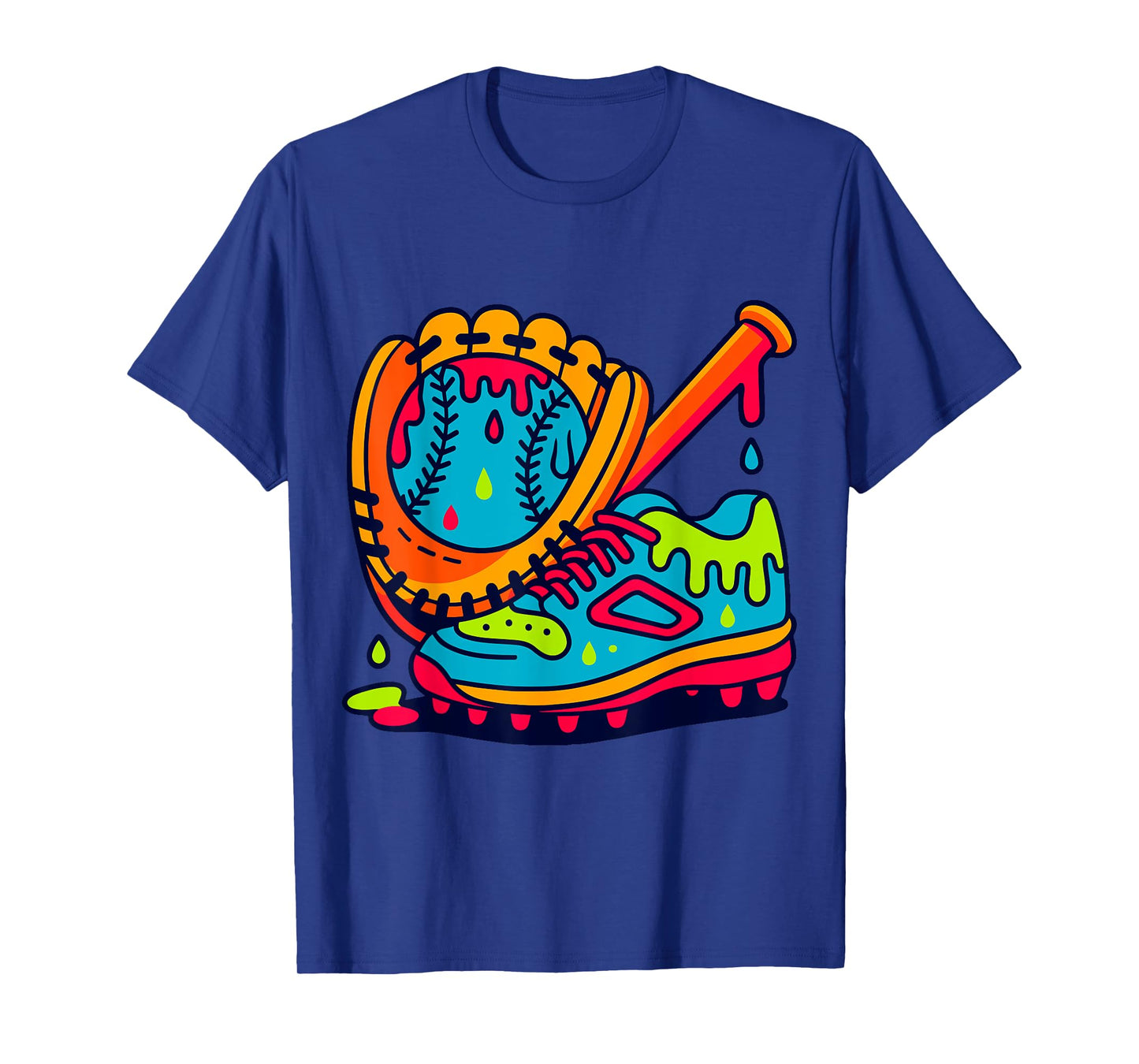 Ice+Cream Drip Baseball Stuff Baseball Drip for Boys Graphic T-Shirt