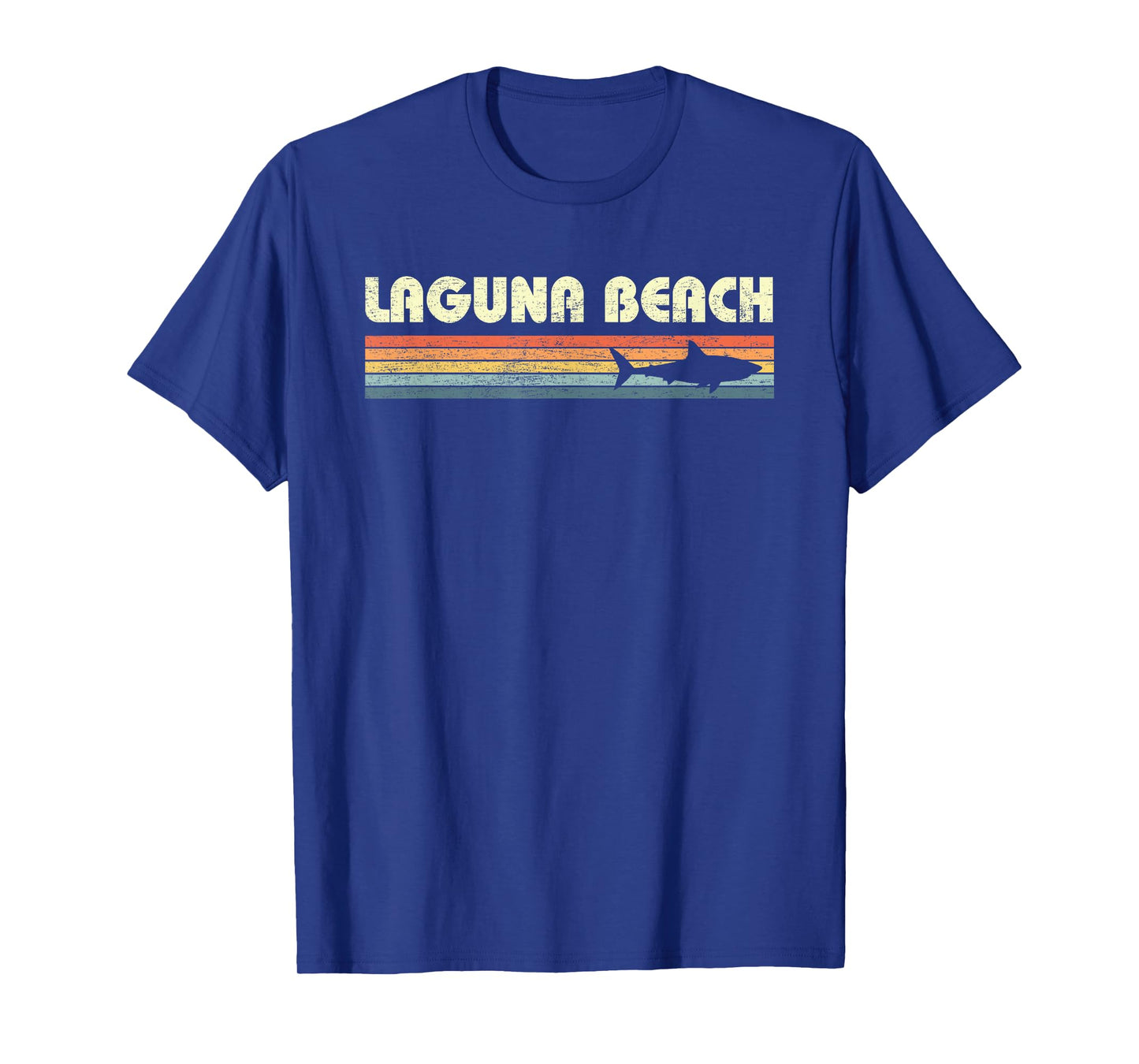 Laguna Beach California CA Vintage Shark Souvenir Mens Kids T-Shirt
