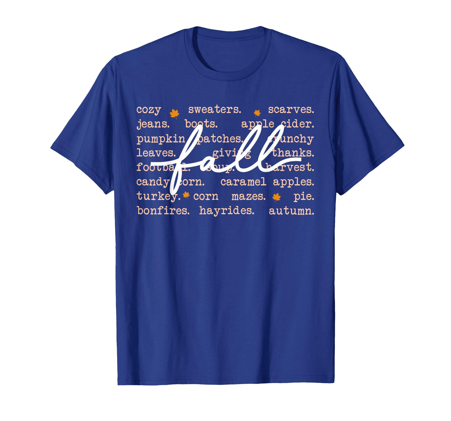 Fall Words Hello Fall Autumn Thanksgiving Pumpkin Season T-Shirt
