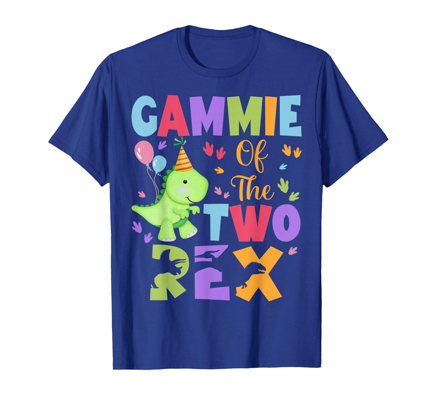 Gammie Of The Two Rex Birthday Dinosaur Family Matching T-Shirt