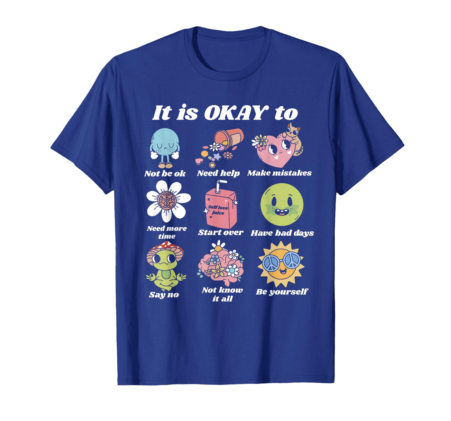 Mental Health Matters Groovy Smile Mental Health Awareness T-Shirt