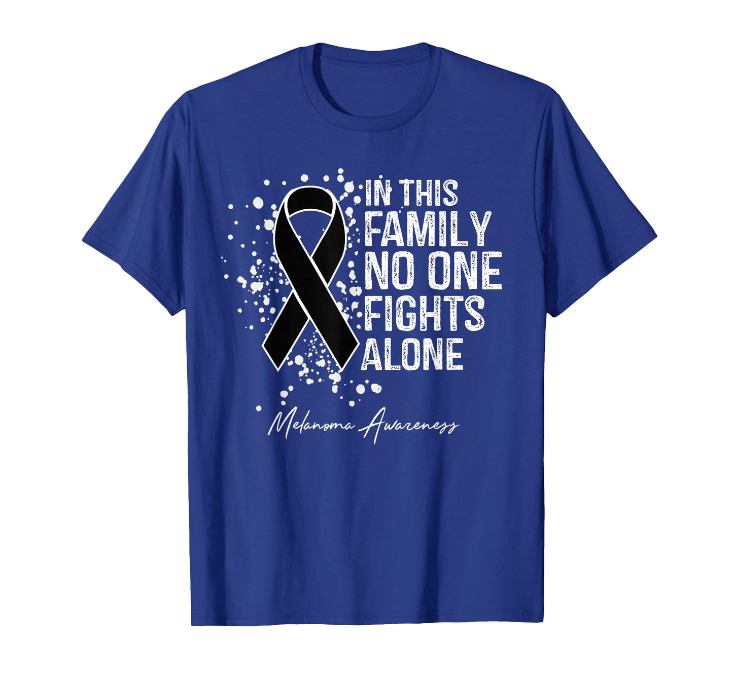 In This Family No One Fights Alone Shirt Melanoma Awareness T-Shirt