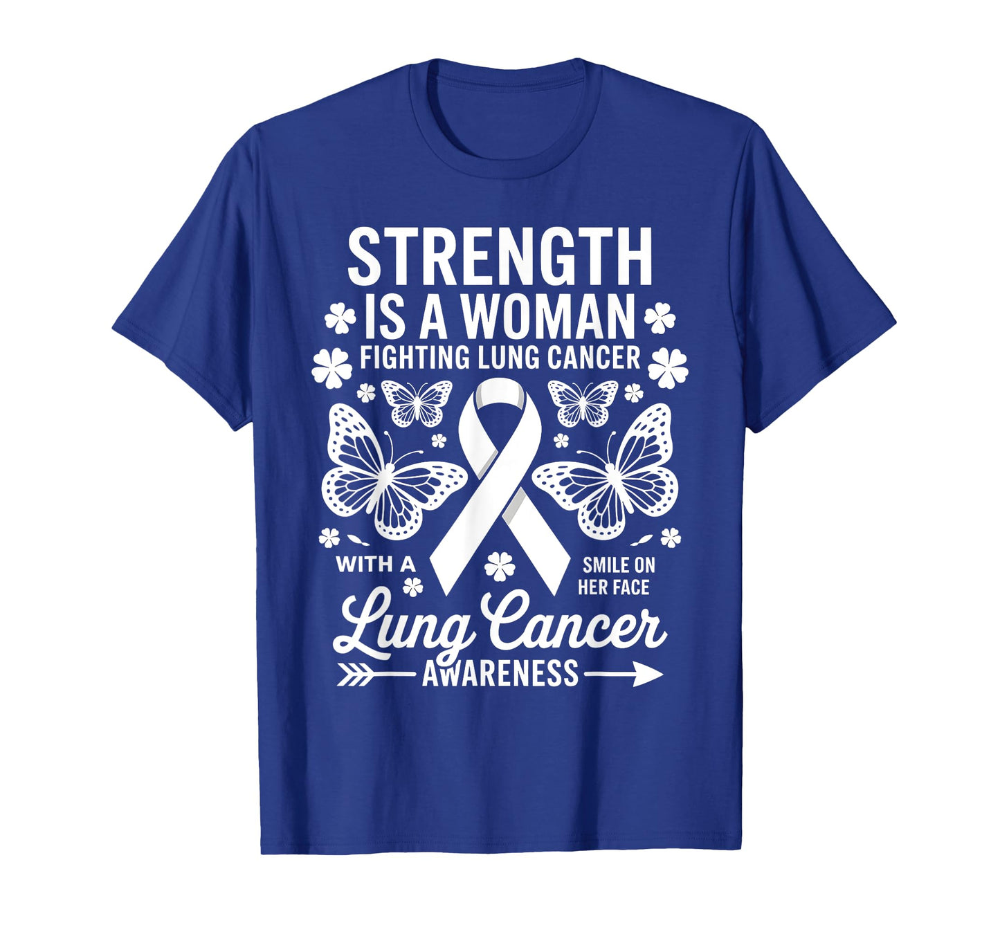 Lung Cancer Awareness Women Butterfly Lung Cancer fighter T-Shirt