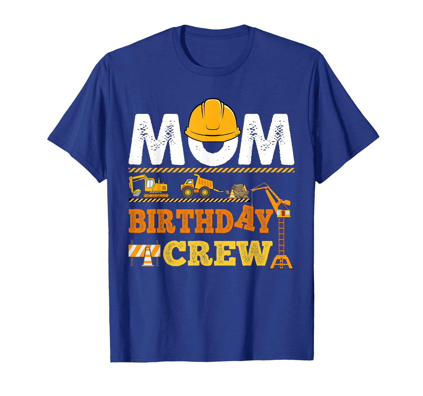 Dad Mom Birthday Crew Construction Excavator Kids Family T-Shirt