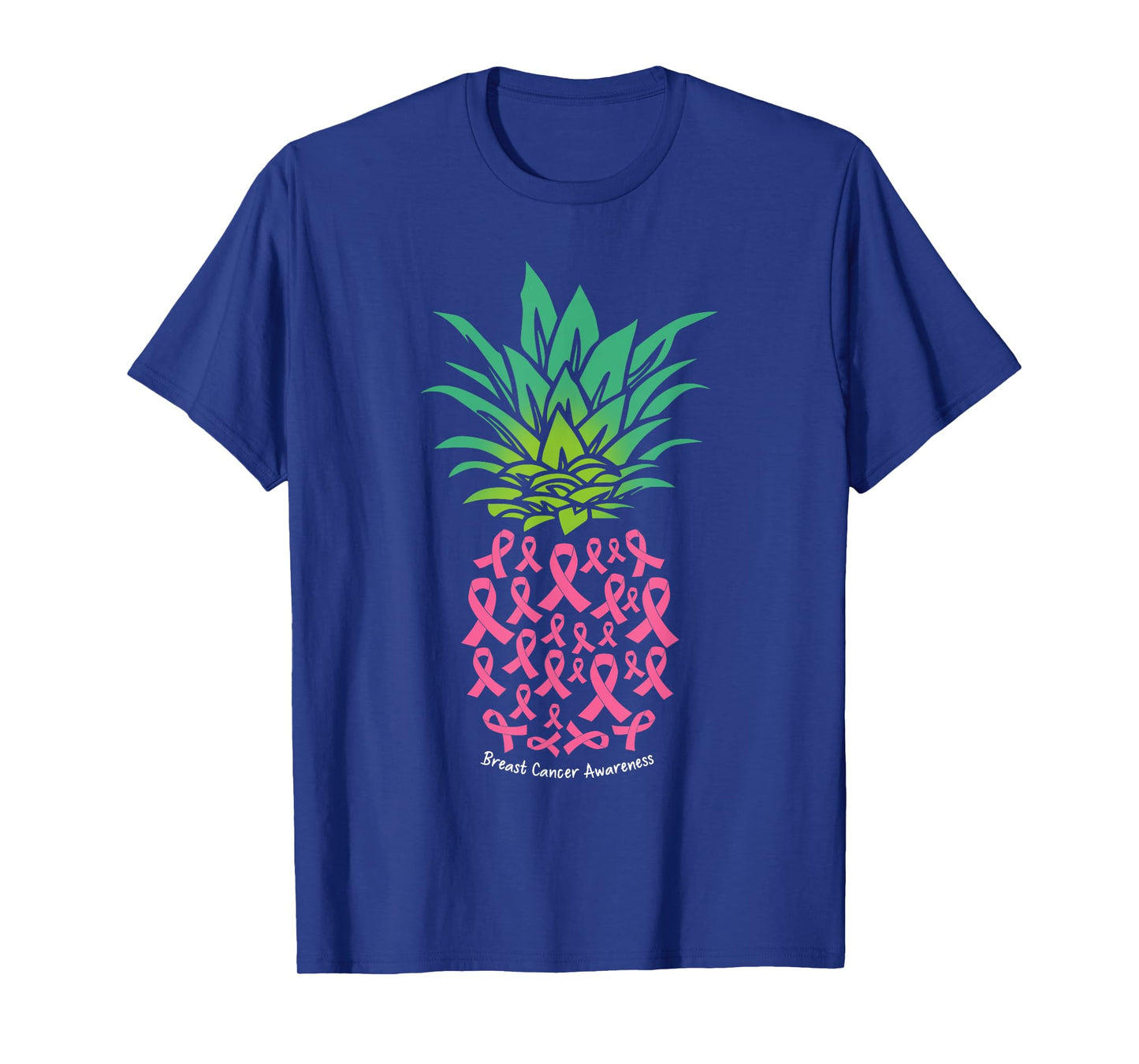 Pineapple Pink Ribbon Funny Breast Cancer Awareness T-Shirt