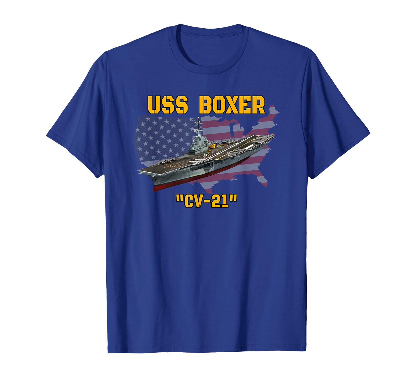 Aircraft Carrier USS Boxer CV-21 Veterans Day Father's Day T-Shirt