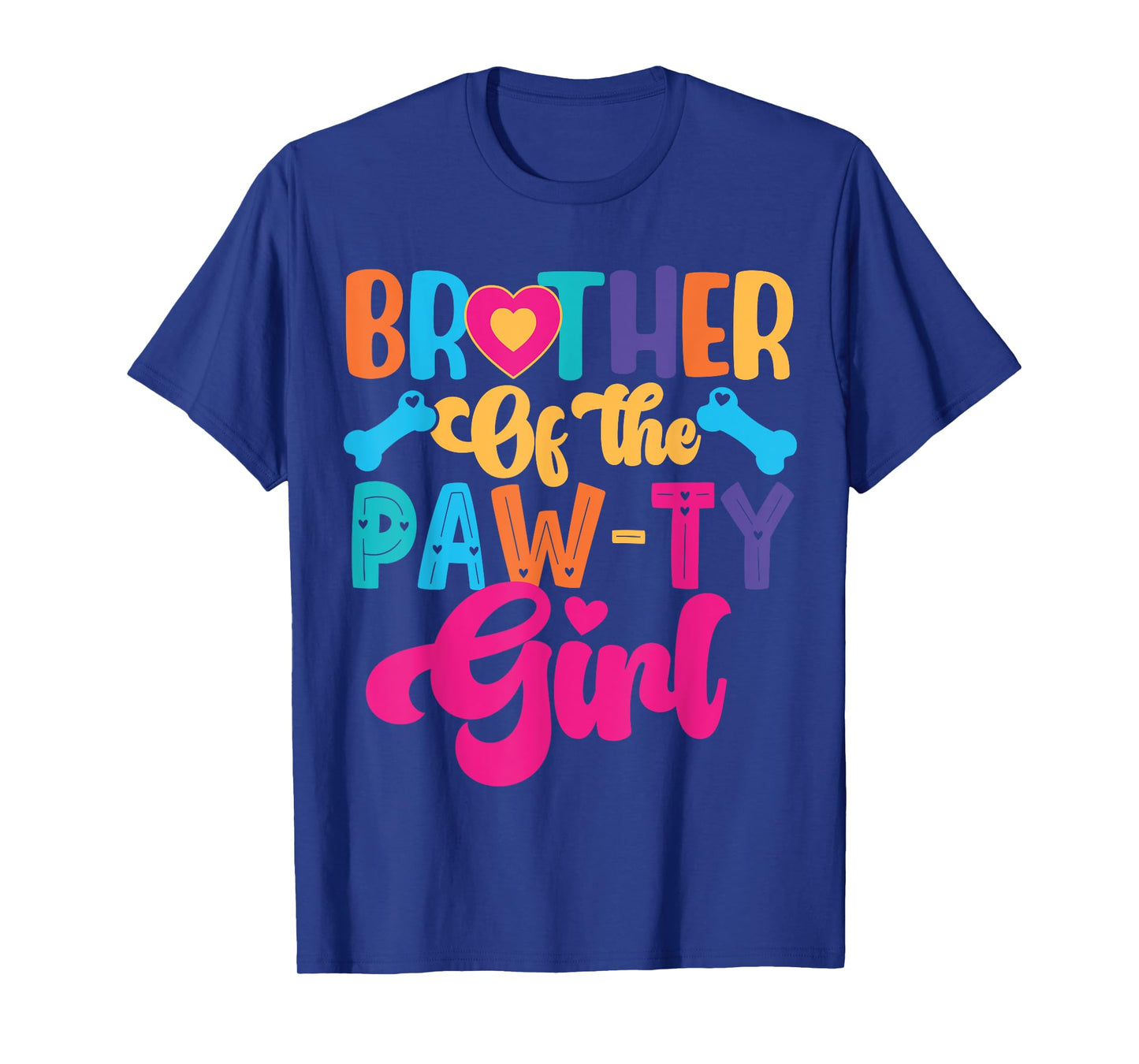 Brother Of The Birthday Girl Dog Paw Family Matching Party T-Shirt