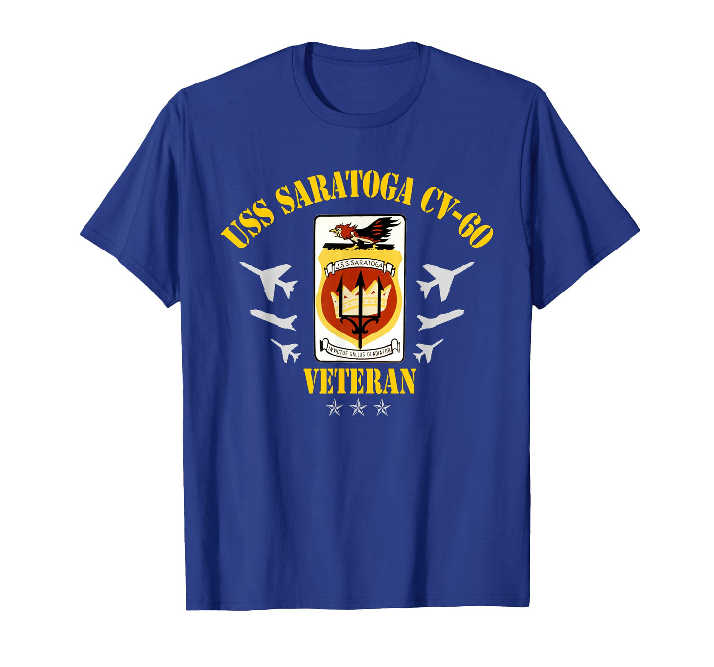 USS Saratoga CV-60 Aircraft Carrier Veteran Patriotic Mens T-Shirt