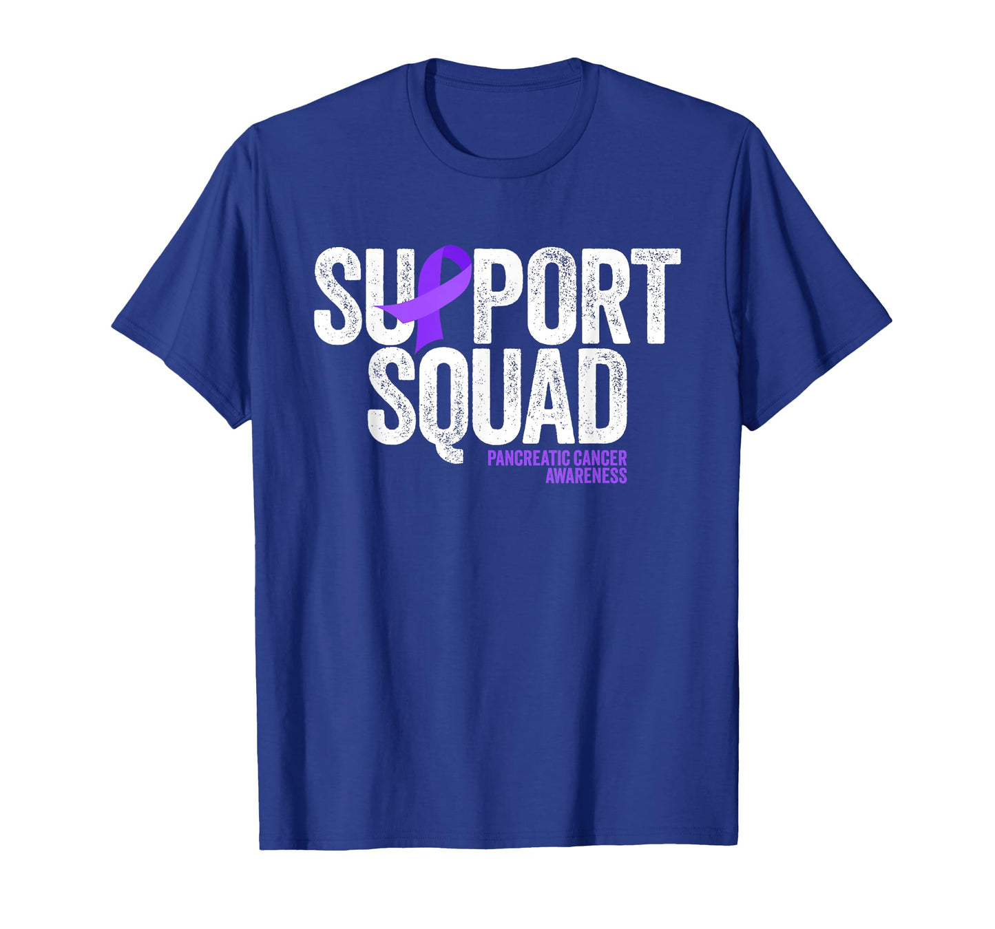 Support Squad Distressed Family Pancreatic Cancer Awareness T-Shirt