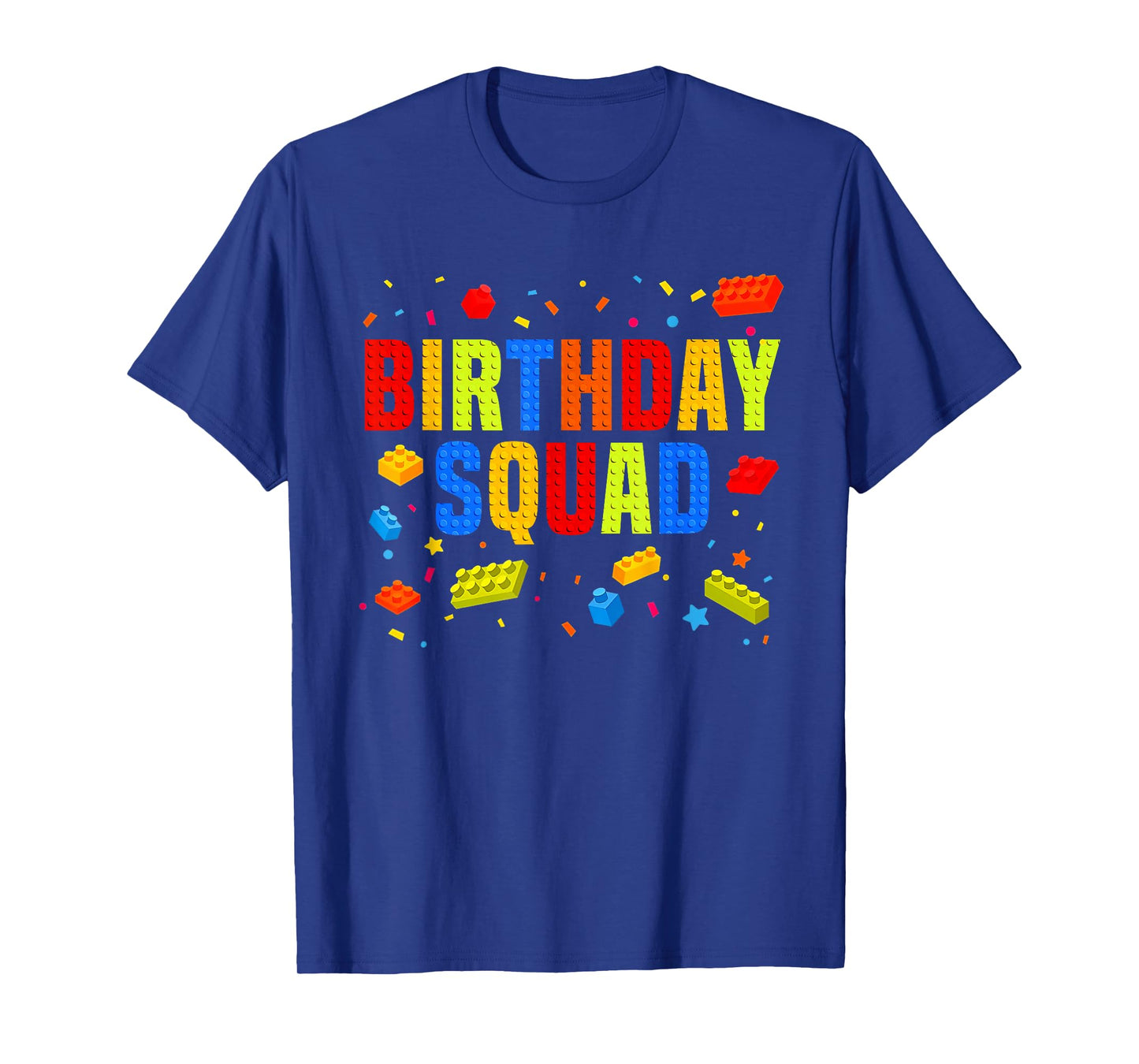 Brick Builder Funny Blocks Master Builder Birthday Squad T-Shirt