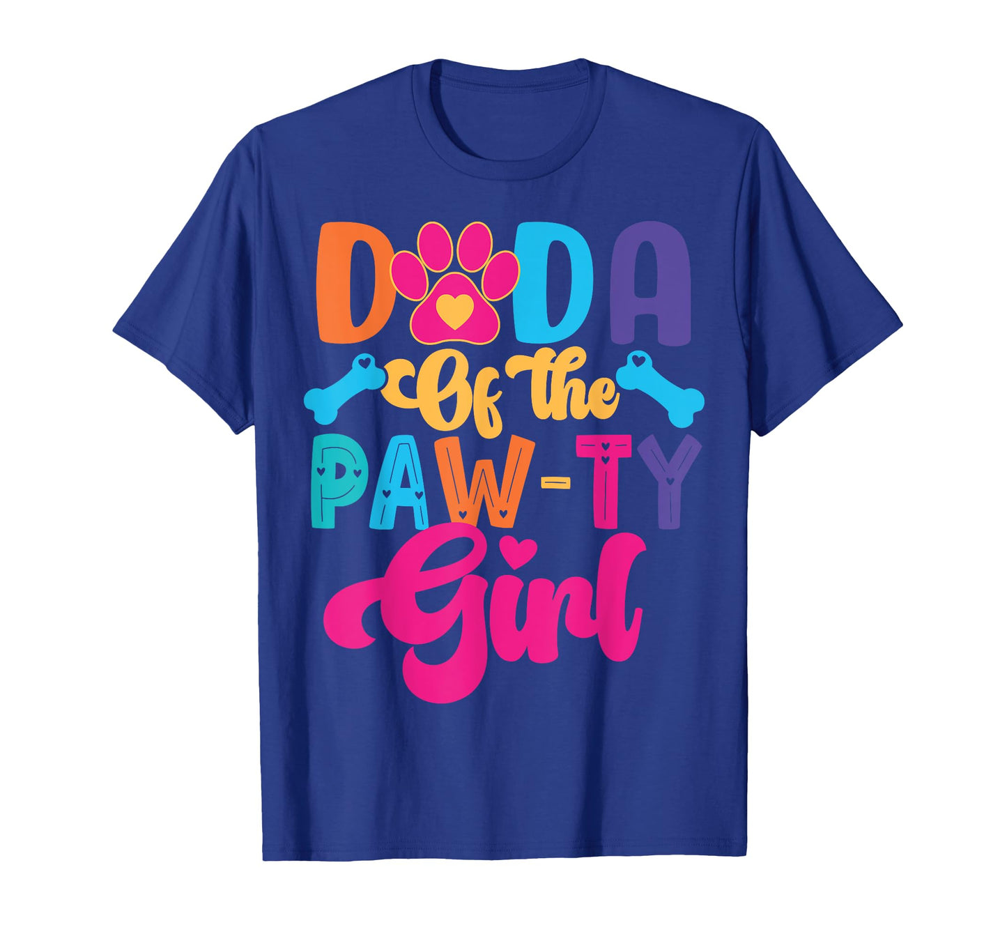 Dada Of The Birthday Girl Dog Paw Family Matching Party T-Shirt