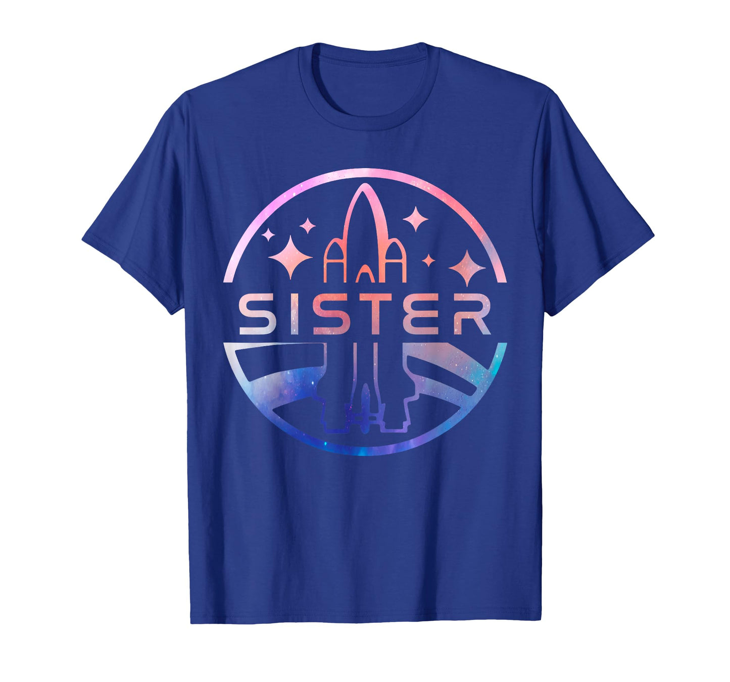 Funny Sister Space Astronaut Rocket Birthday Party T-Shirt