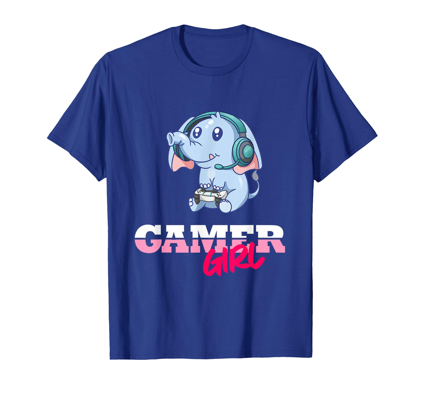 Elephant Gamer Girl Gaming T-Shirt