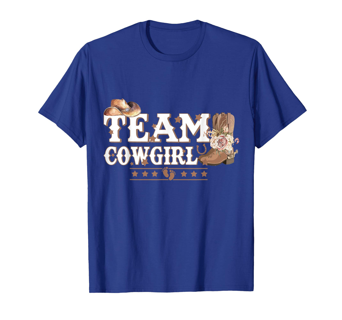 Team Cowgirl Baby Gender Reveal Outfit Tee Western Team Girl T-Shirt