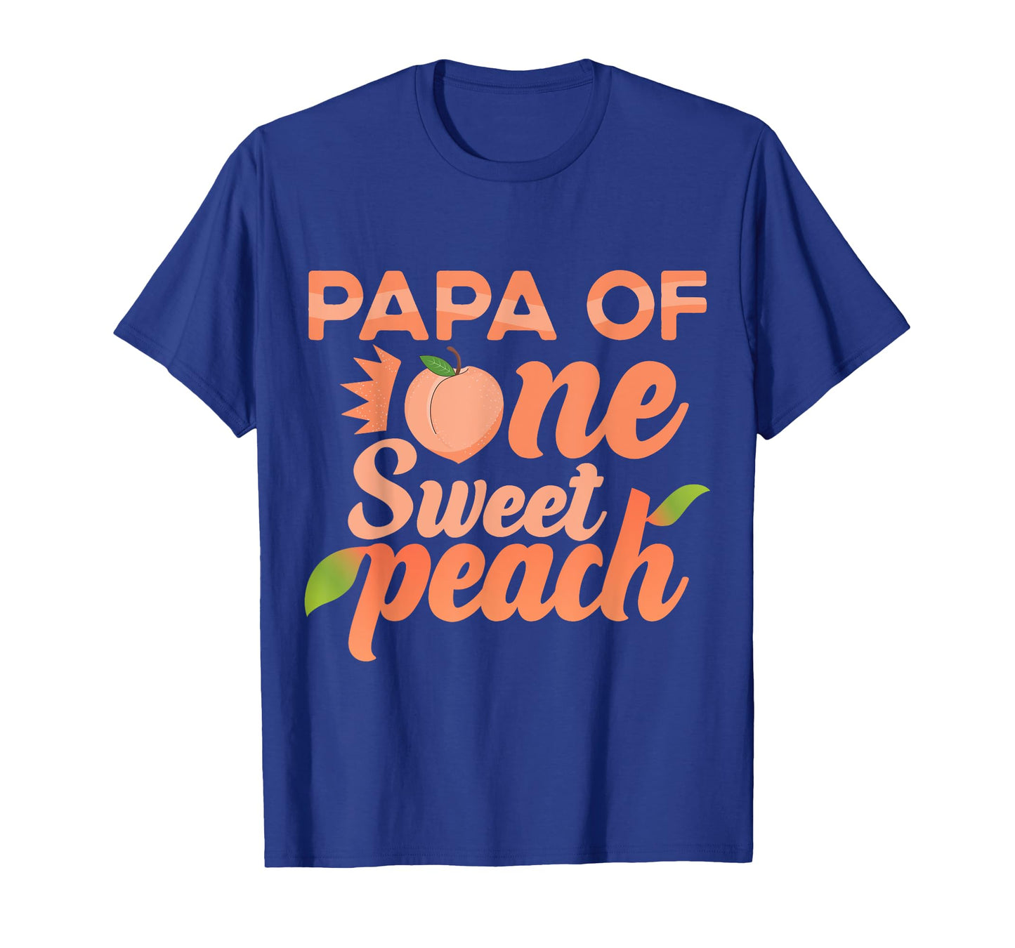 Papa First Birthday One Sweet Peach Bday Family Matching T-Shirt