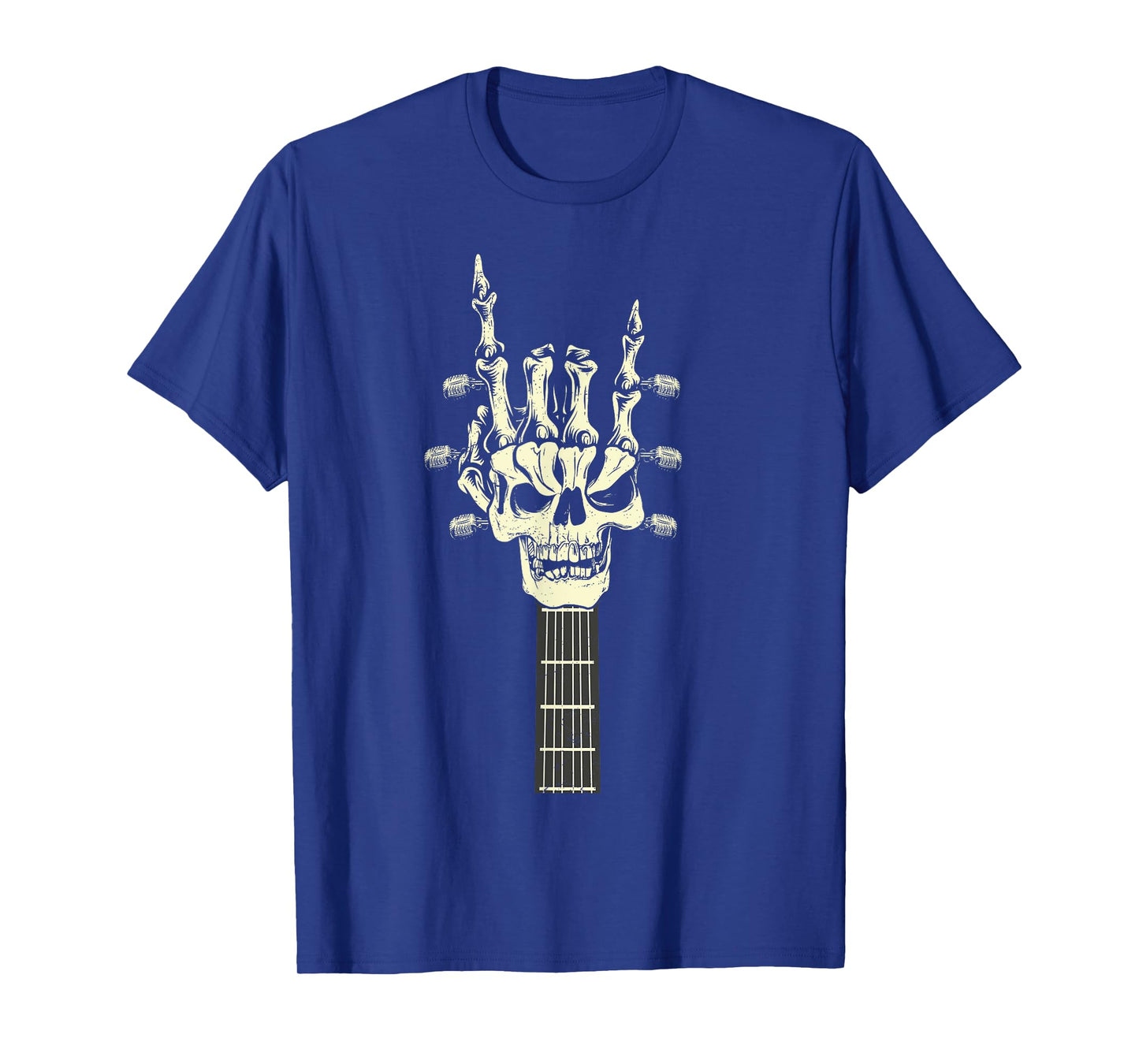 Rock On Skeleton Hand Guitar Rock & Roll Men Women Rock Band T-Shirt