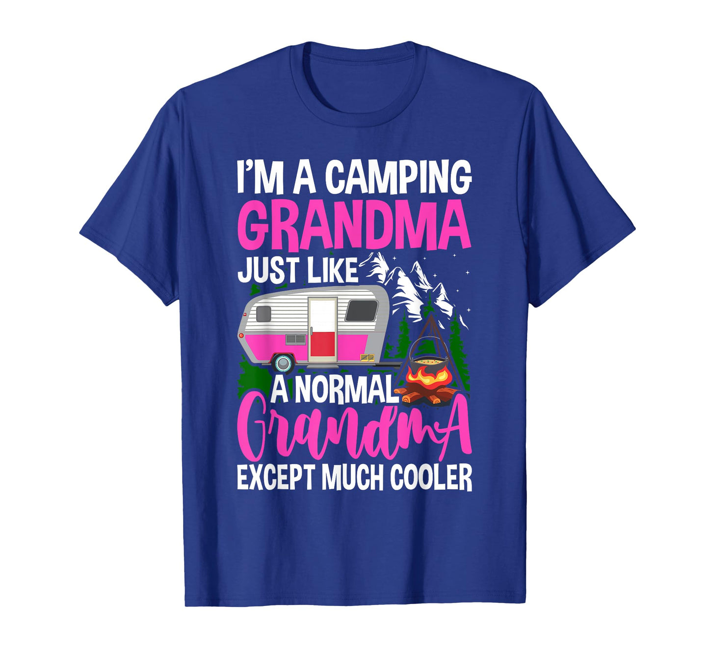 Funny I'm A Camping Grandma Camper Campfire Mothers Day T-Shirt