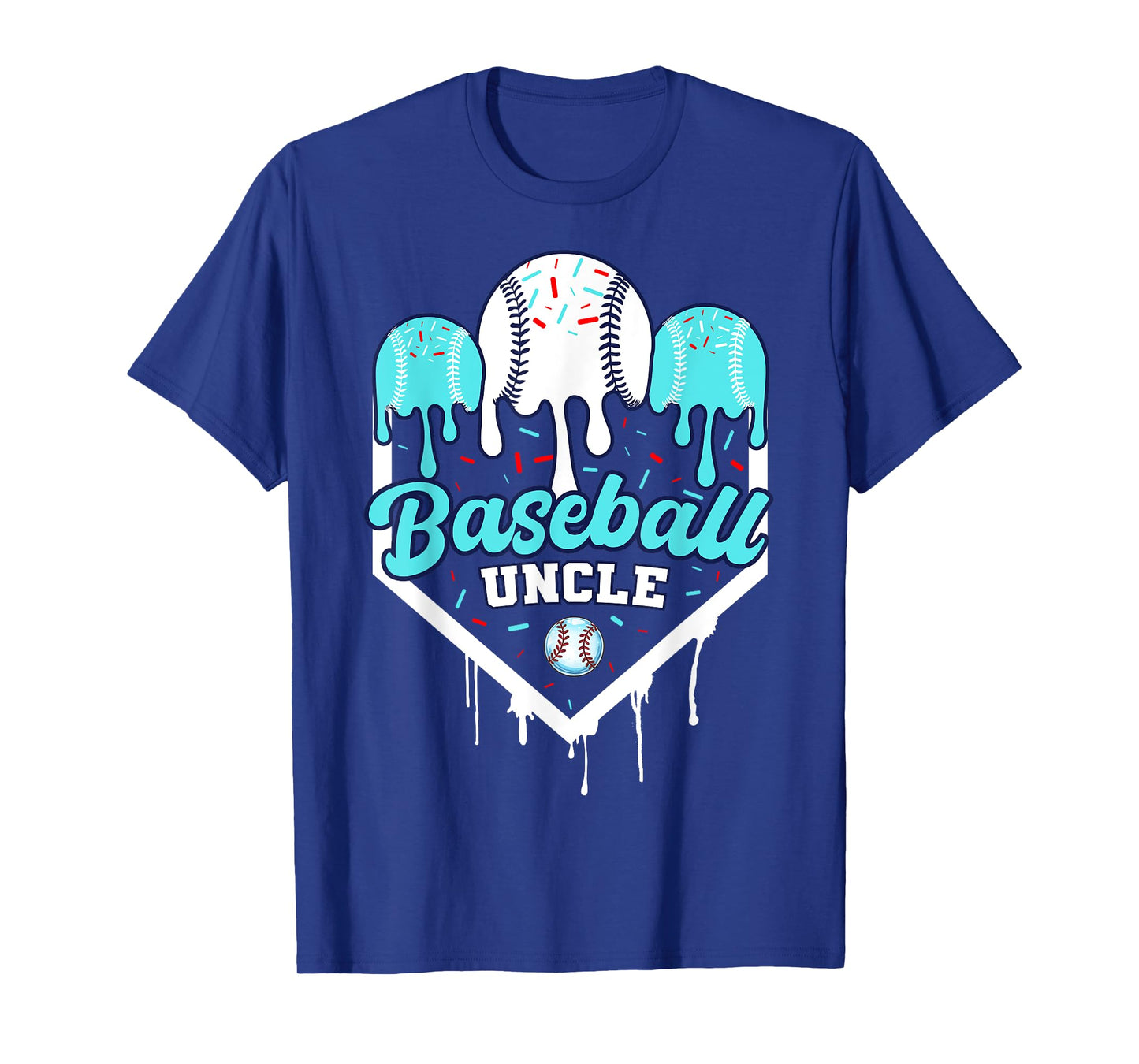 Baseball Drip Uncle Ice Cram Home Plate Baseball Fathers Day T-Shirt