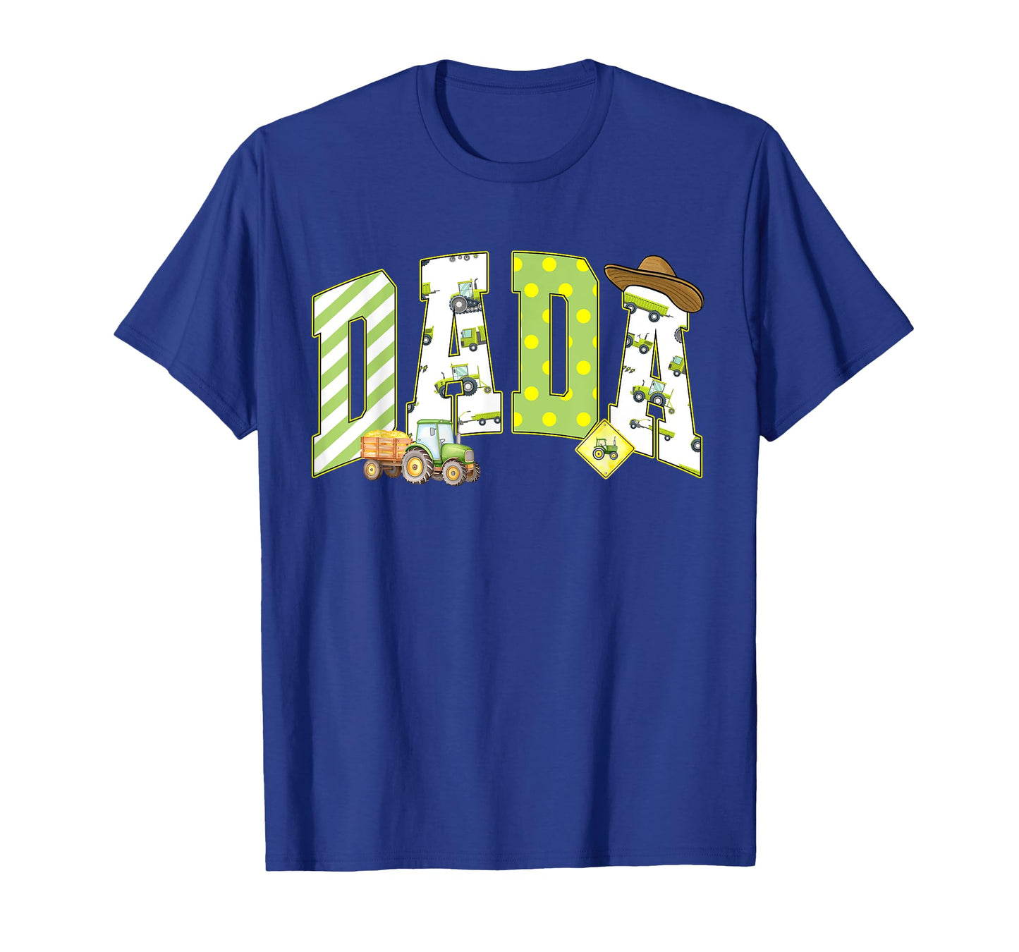 Dada of The Birthday Boy Tractors Farm Trucks Family Party T-Shirt