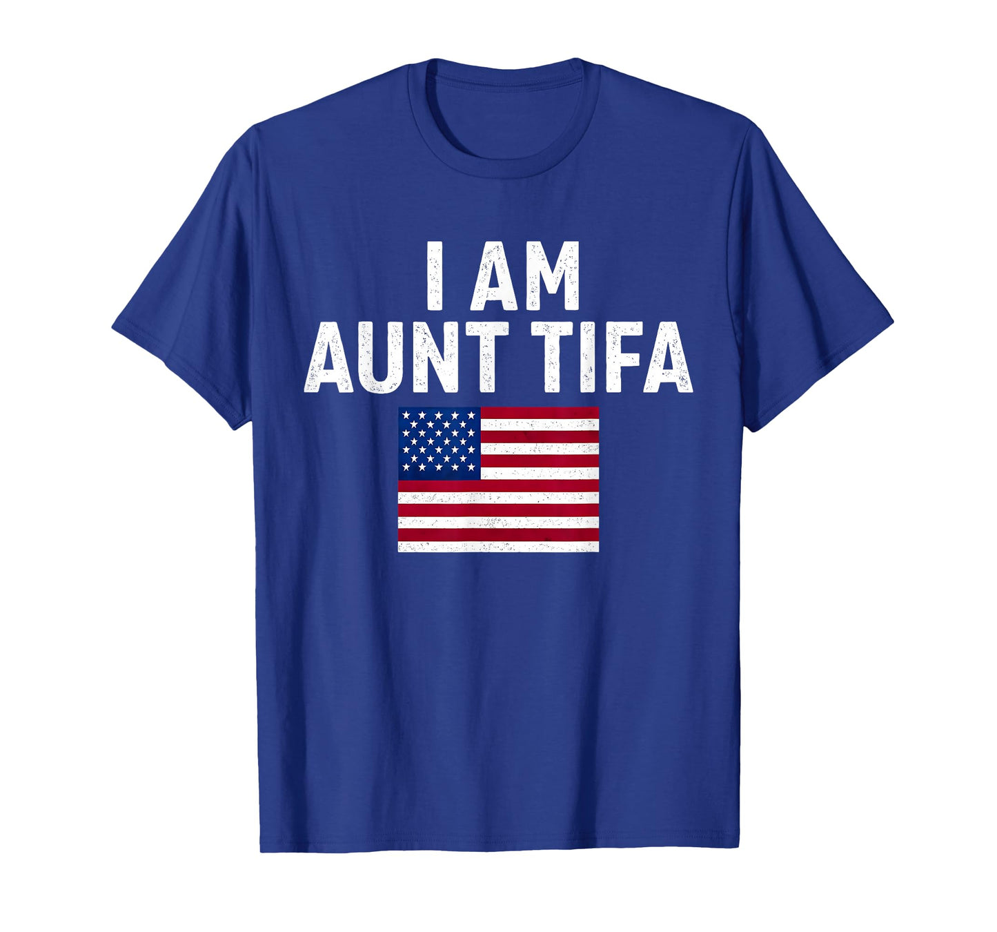 I Am Aunt Tifa Vintage USA American Flag T-Shirt