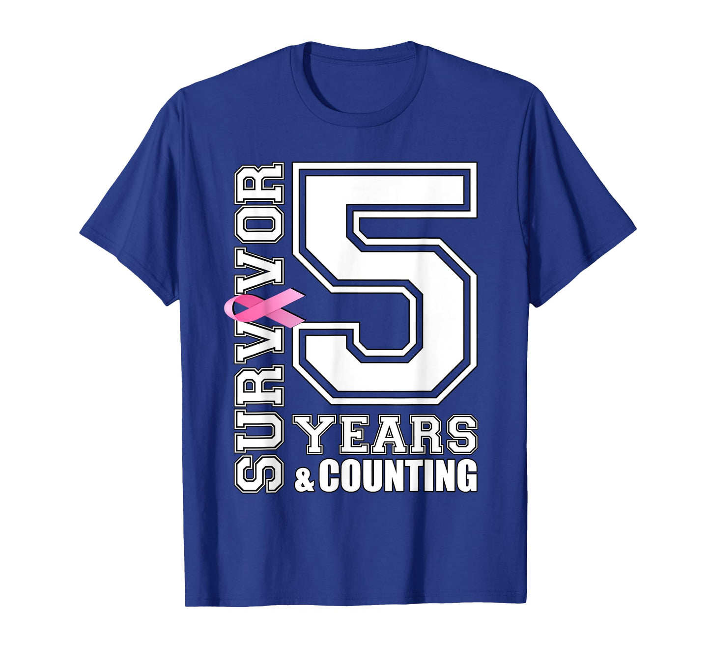 5 Years Breast Cancer Survivor Pink Ribbon Gifts For Women T-Shirt