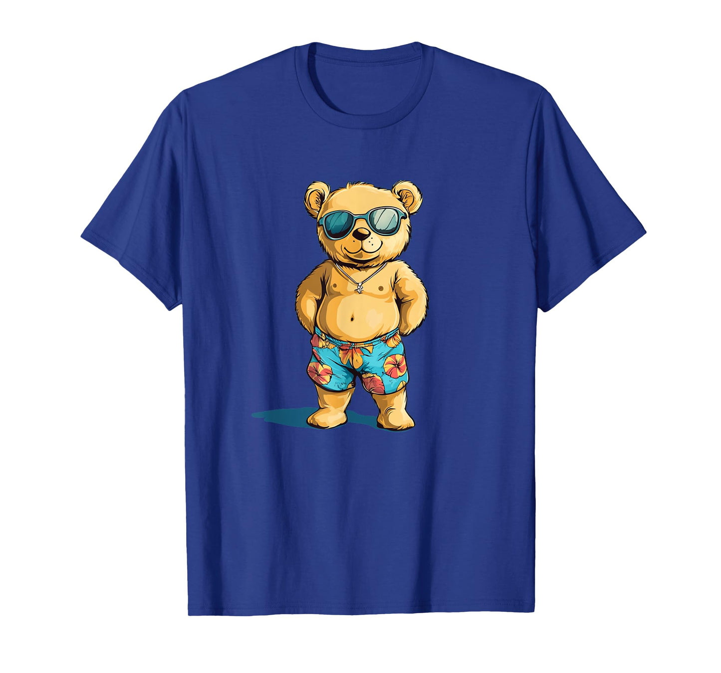 Cool Teddy Bear in Swim Trunks for Summer Fun T-Shirt