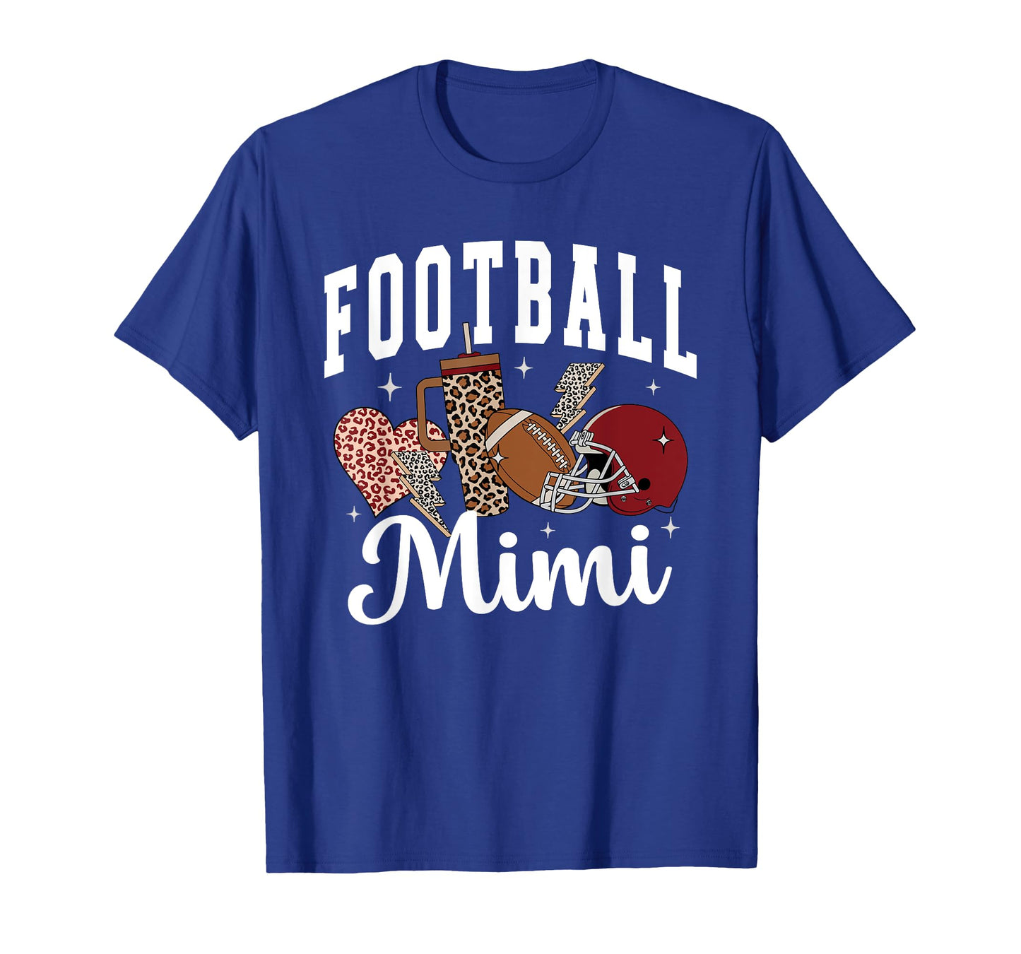 Football Mimi Leopard Football Mimi Matching Family Football T-Shirt