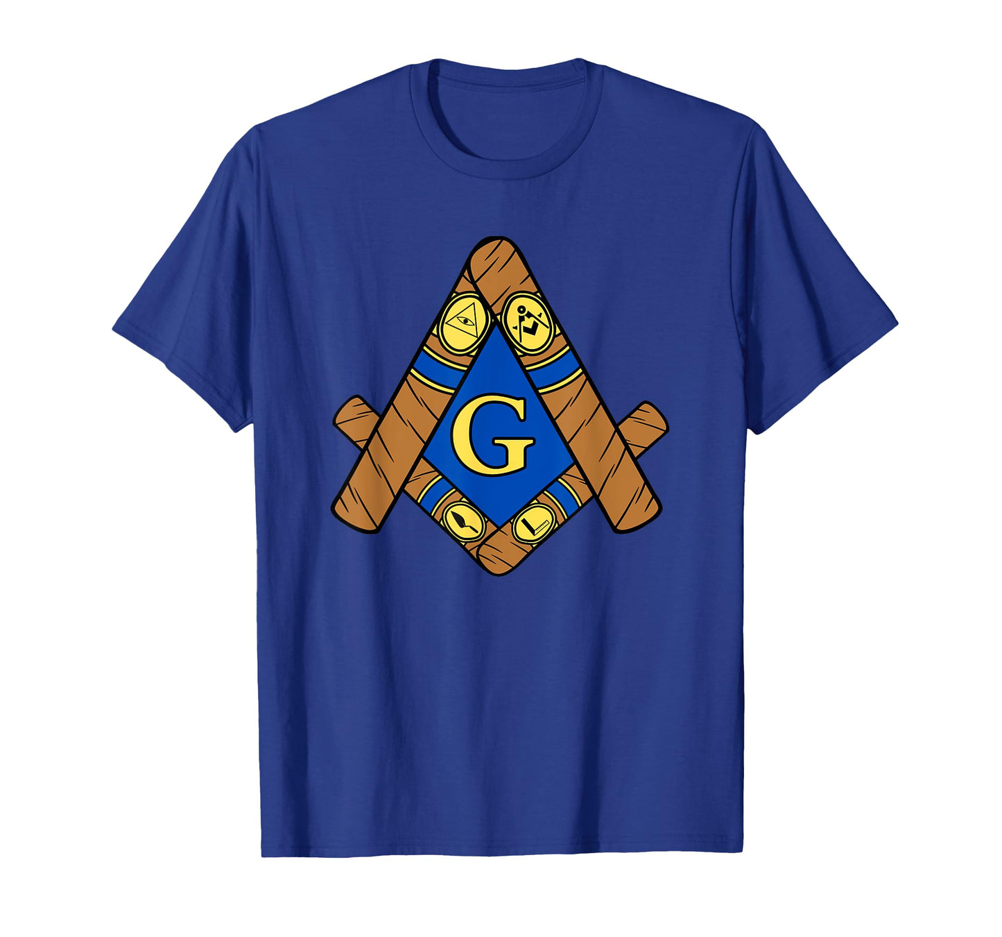 Masonic Cigar Symbol Smoking Working Tools Fun Lounge Gear T-Shirt