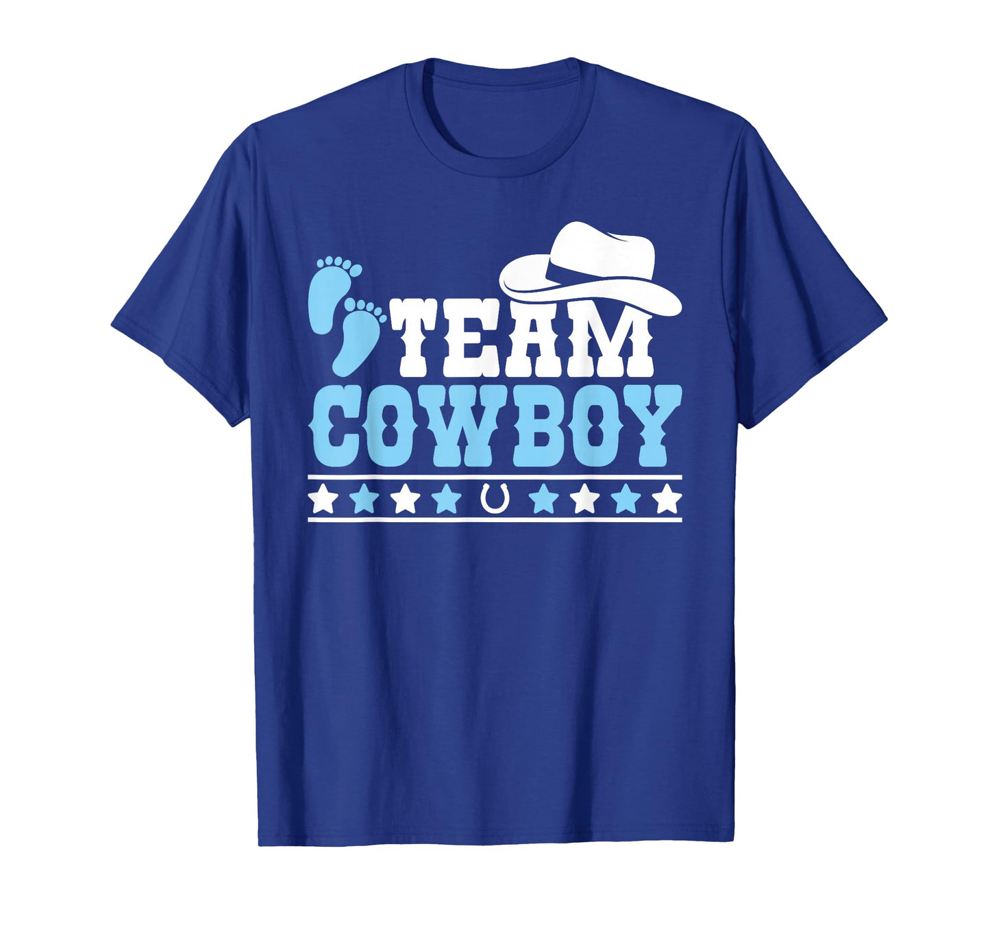 Team Cowboy Baby Gender Reveal Outfit Team Boy Gender Reveal T-Shirt