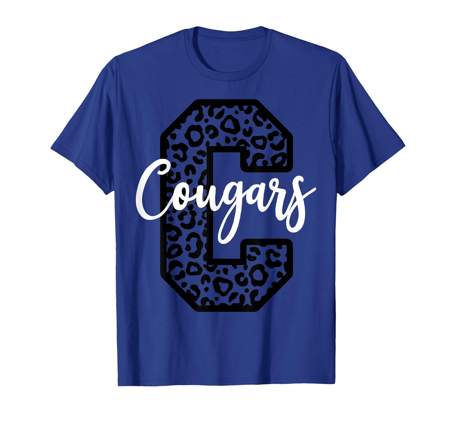 Cougars School Spirit Mascot Leopard Cheer Fan Game Day T-Shirt